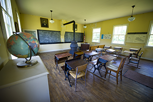 old school house at Lime Island Recreation Area