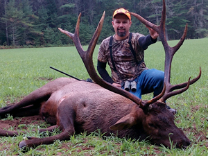 Jesse Jubb with harvested elk. 