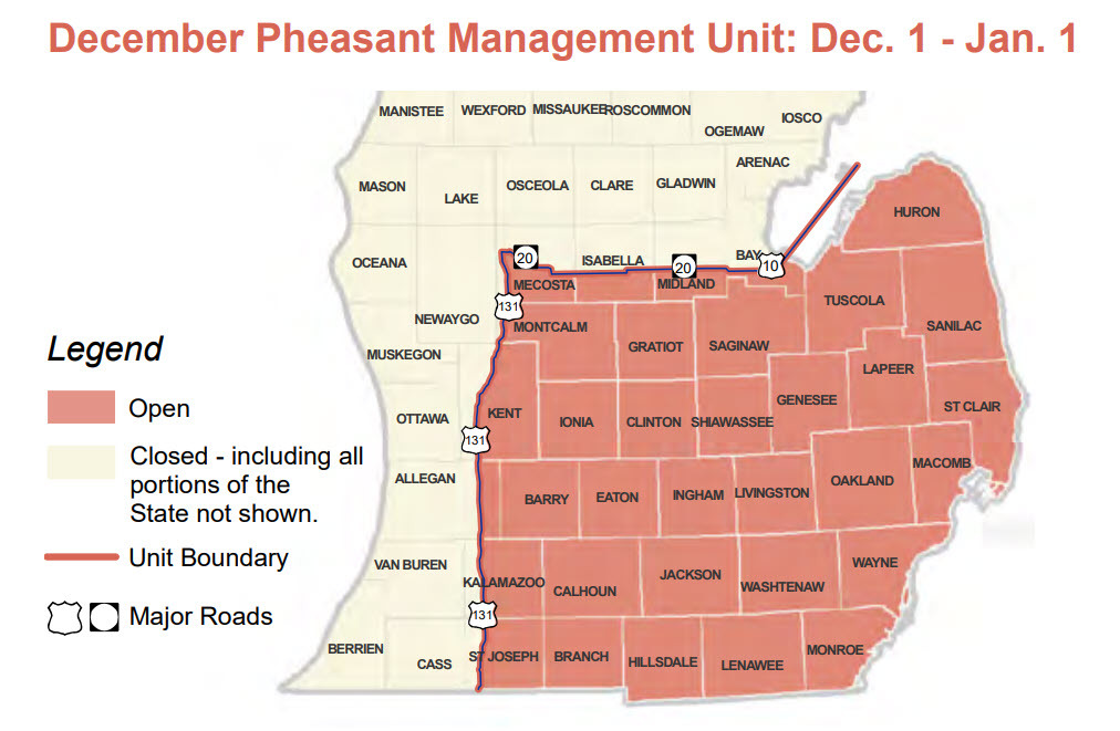 December Pheasant Map