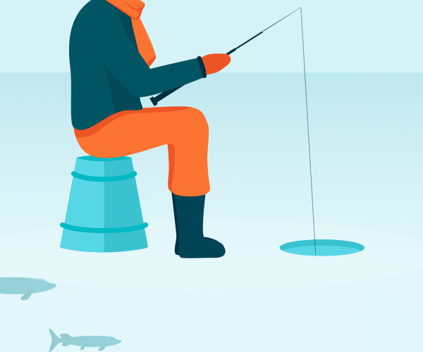 Ice fishing animated image