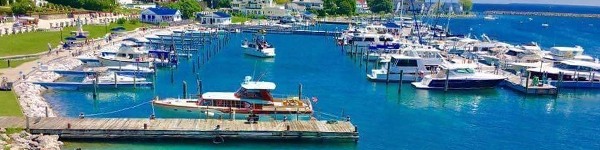 boats at Mackinac Island State Harbor 