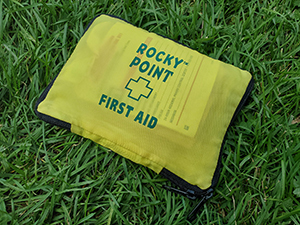 First-aid kit on the grass
