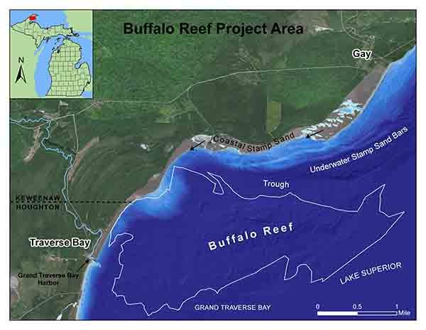 A map of the buffalo reef issue is shown.