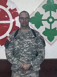 Steven Burton pictured in Baghdad, Iraq.