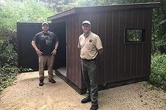 accessible hunting and wildlife viewing blind at Pinckney Recreation Area