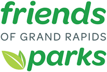 Logo in green with leaves for Friends of Grand Rapids Parks group