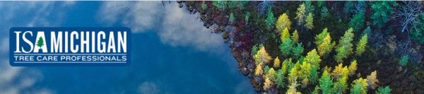 ISA banner with trees and logo