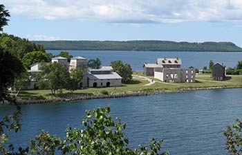 aerial view Fayette Townsite furnace and buildings. 