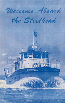 The cover of a 1968 brochure announcing the Survey Vessel Steelhead is shown.