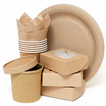 Paper products made from trees including cups, plates and napkins