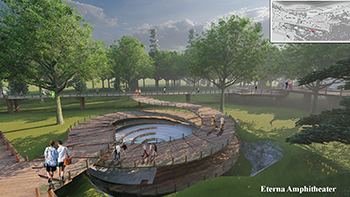 proposed design them with circle boardwalk