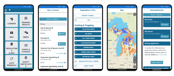 Michigan DNR Hunt Fish App Screenshot
