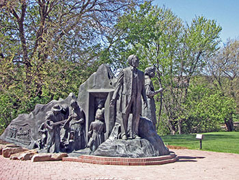 Underground Railroad monument in Battle Creek