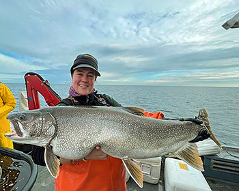 Lydia Doerr, a fisheries technician at the DNR Marquette Fisheries Research Station.