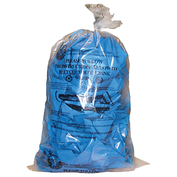 recycling bag stuff with shrink-wrap