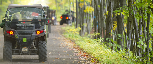 ORVs riding on trail