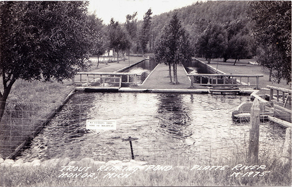 Rearing ponds are shown at the Platte River rearing station, circa 1940.
