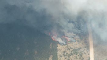 Aerial view of Wilderness Trail fire