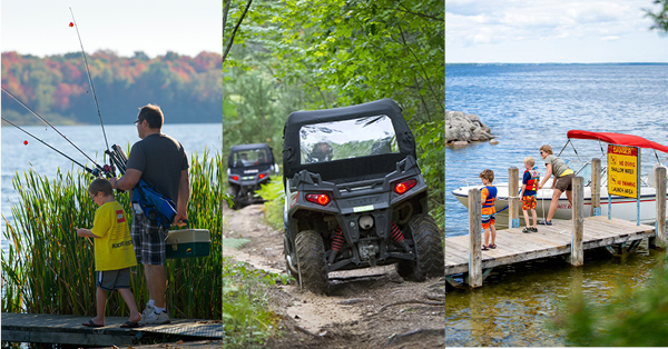 Fishing ORV and boating in state parks