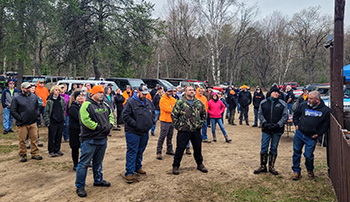 Volunteers gathered on Earth Day for the annual cleanup.