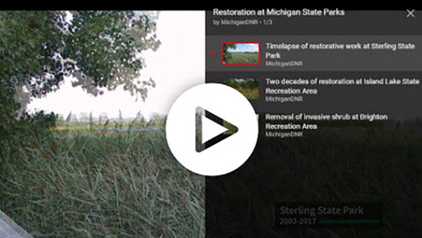 screenshot of YouTube playlist for state park restoration videos