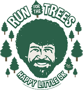 Happy Little Trees 5k with Bob Ross drawing