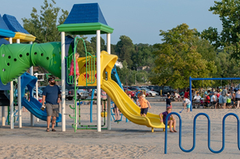 kids playing on playground