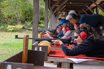 Women enjoy shooting range practice at a BOW fall weekend workshop in Marquette County.