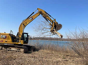 A Fisheries Habitat Grant funded the addition of woody habitat along more than 2,700 feet of lake shoreline in the Crystal Waters State Game Area.