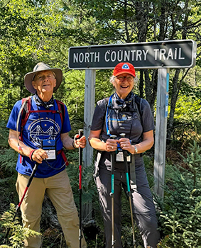 Cliff and Jane Denay, of Petoskey, Michigan, pictured, are avid hikers and North Country Trail Association volunteers.