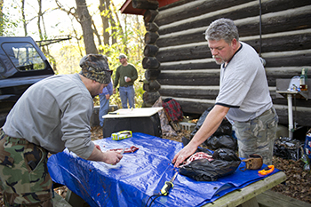 Hunters are shown at the Barry State Game Area in Barry County.