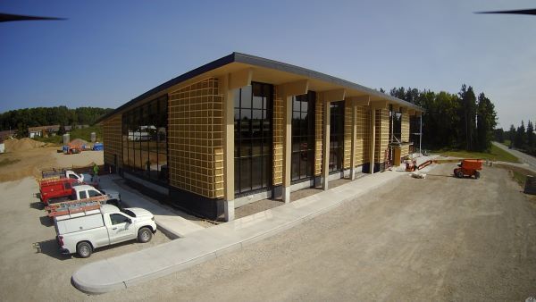 The DNR's new customer service center in Newberry is of mass timber construction, using Michigan red pine. 