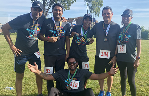 Runners at Auto Show 5K in Detroit