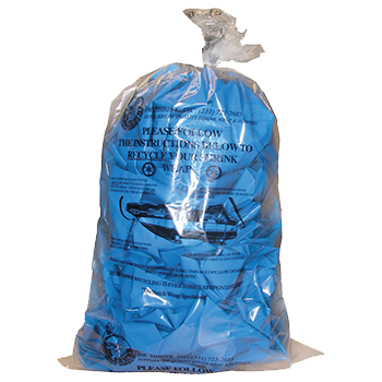 clear bag of boat shrink-wrap