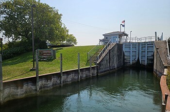 view of lock from the river