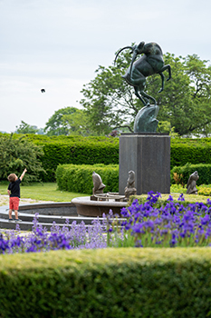 A boy enjoys the day at Belle Isle Park in Detroit.