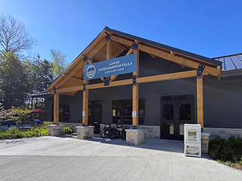 The new gift shop is shown at Tahquamenon Falls State Park.