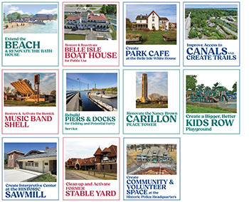 cards representing 11 potential projects