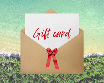 gift card envelope with water background