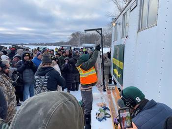 The 2025 Black Lake sturgeon season ended after only 17 minutes of fishing, at 8:17 a.m. Feb. 1.