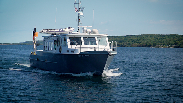 The R/V Lake Char on Lake Superior.
