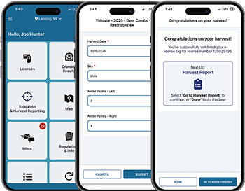 eHarvest screenshots from app