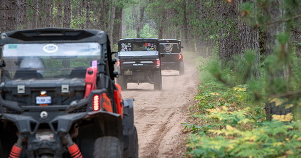 Off-road vehicle riding in Manistee National Forest 