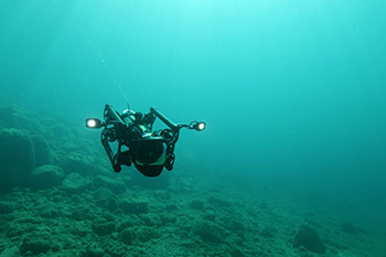 ROV used to explore the underwater depths of Lake Superior (Photo credit: Inspired Planet Productions)