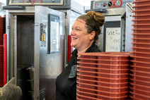 A food service staff member