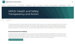 Screenshot of the transparency site webpage