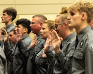 Recruits doing the oath of office