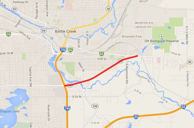 Lane closure: Columbia Ave in Battle Creek, Aug. 4 - Sept. 19