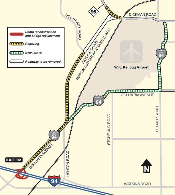 I-94 BL reconstruction in Battle Creek starts Monday, May 4