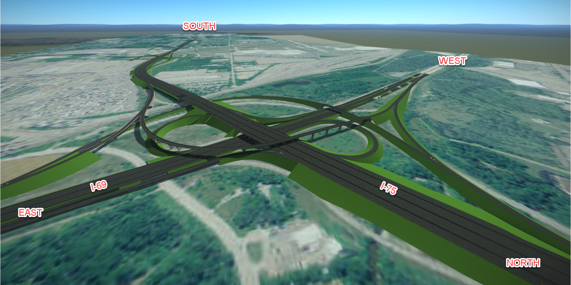 Proposed I-75/I-69 interchange 